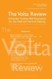 The Volta Review - Alexander Graham Bell Association