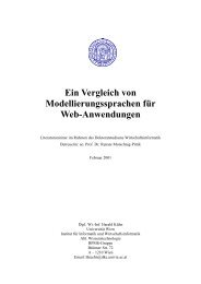 Ein Vergleich von Modellierungssprachen für Web-Anwendungen