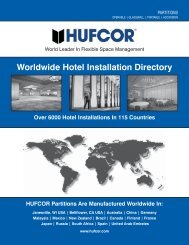 Hufcor Hotel Installation Directory -  Hufcor Deutschland GmbH