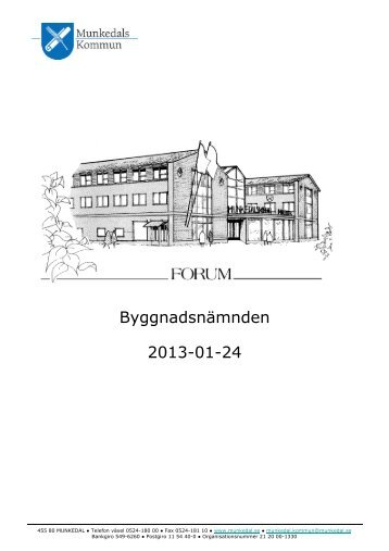 ByggnadsnÃ¤mnden 2013-01-24 - Munkedals kommun