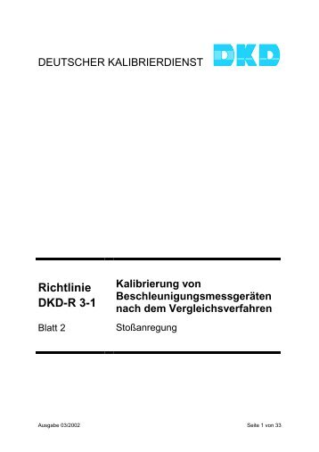 Richtlinie DKD-R 3-1