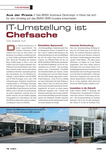 Unser Ziel ist Ihr Erfolg - T - Systems International Gmbh