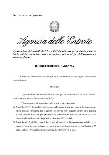 Approvazione Modelli Fiscali AA.77