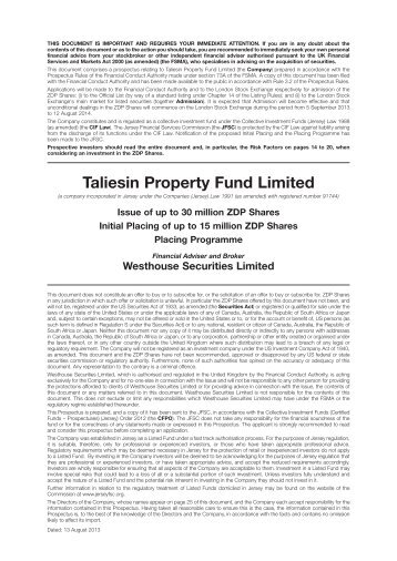 Download Prospectus - Taliesin