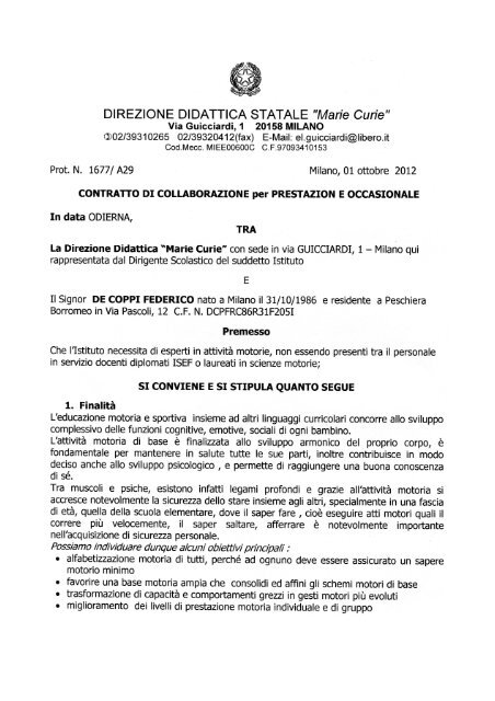 Contratto di collaborazione occasionale