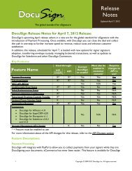 DocuSign Release Notes April 7 2012