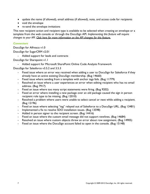 DocuSign Release Notes April 7 2012