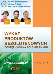 wykaz produktÃ³w bezglutenowych dostÄpnych na polskim rynku