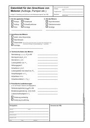 Datenblatt für den Anschluss von Motoren - ENSO NETZ