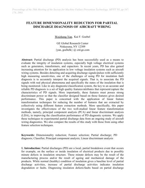 Feature dimensionality reduction for partial - Berkeley Expert ...