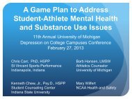 A Game Plan to Address Student-Athlete Mental Health and ...