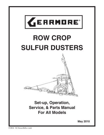 ROW CROP SULFUR DUSTERS - Gearmore, Inc.