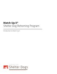 Match-Up II Manual - Center for Shelter Dogs