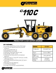 the C110 C Spec Sheet - Champion Motor Graders