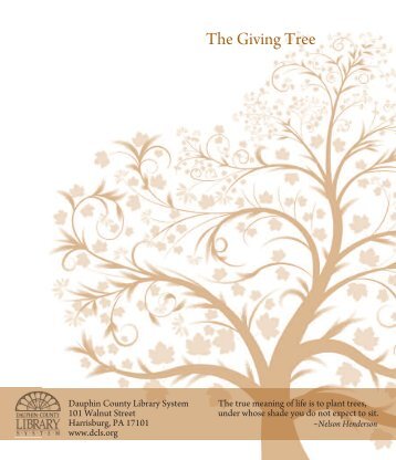 Giving Tree Brochure and donation form - Dauphin County Library ...