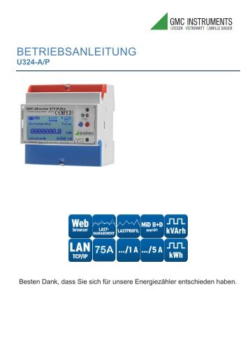 Bedienungsanleitung (2 MB) - GMC-Instruments Schweiz AG