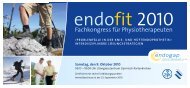 endofit 2010 - endogap Klinik für Gelenkersatz