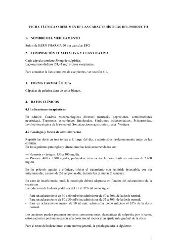 sulpirida 50 mg para que es