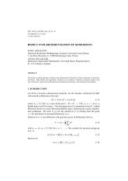 BISMUT TYPE DIFFERENTIATION OF SEMIGROUPS