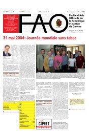 31 mai 2004: JournÃ©e mondiale sans tabac - Cipret