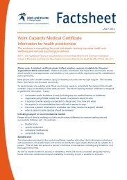 Work Capacity Medical Certificate information sheet