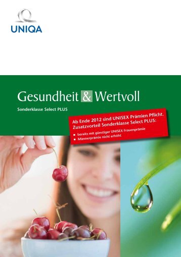 Sonderklasseselect PLUS - Uniqa Versicherungen AG