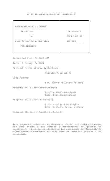 2004 TSPR 69 - Rama Judicial de Puerto Rico