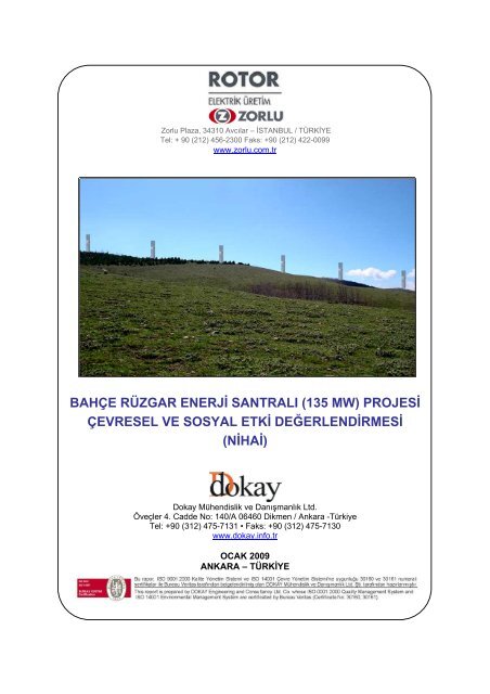 bahçe rüzgar enerji santralı (135 mw) - Zorlu Enerji