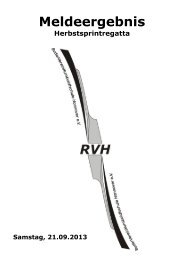 Meldeergebnis - RuderVerein Humboldtschule Hannover eV