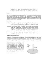 ANTENNAS APPLICATIONS FOR RF MODULE