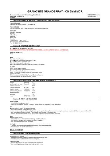 MSDS - Wattyl