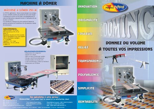 PROMADÔME offre différentes solutions de matériels pour - Promattex