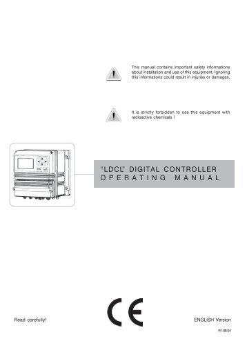 Operating manual for LDCL - A.T.A. srl