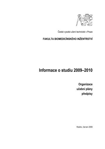 Informace o studiu 2009â2010 - FBMI