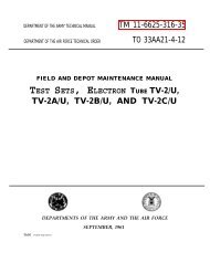 tm 11-6625-316-35 to 33aa21-4-12 test sets, electron tube tv-2/u, tv ...