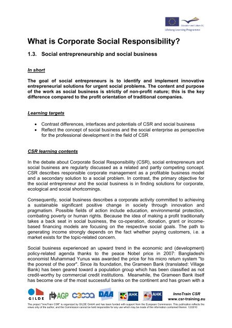 What is Corporate Social Responsibility? - InnoTrain CSR