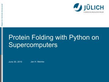 Protein Folding with Python on Supercomputers