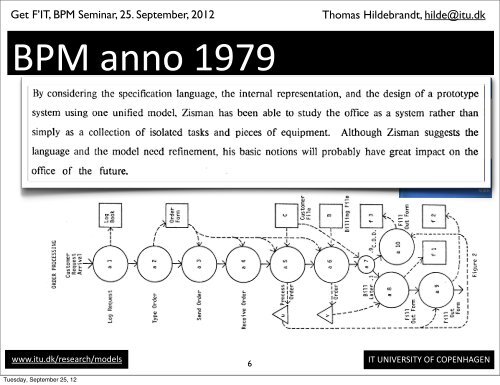 ved Lektor Thomas Hildebrandt, IT Universitetet - CFIR