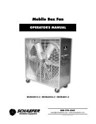 Mobile Box Fan Instructions - Schaefer Ventilation Equipment