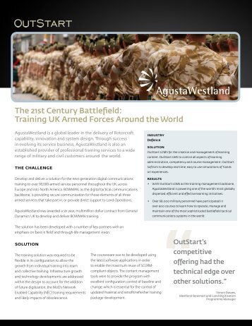 Training UK Armed Forces Around the World - OutStart