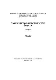 NAZEWNICTWO GEOGRAFICZNE ÅWIATA Afryka - KSNG Nazwy ...