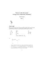 Esercizi sulle derivazioni in logica dei condizionali (Stalnaker)