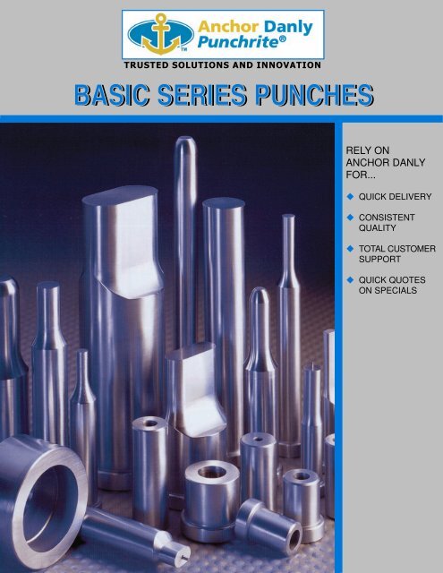 Anchor Danly PunchriteÂ® - Basic Series Punches - Anchor Lamina Inc