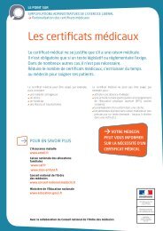 Les certificats mÃ©dicaux - MinistÃ¨re des Affaires sociales et de la SantÃ©