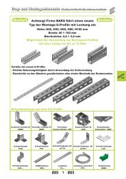 Trag- und Montageelemente U-Profile, L-Profile, Z-Profile, Schienen ...