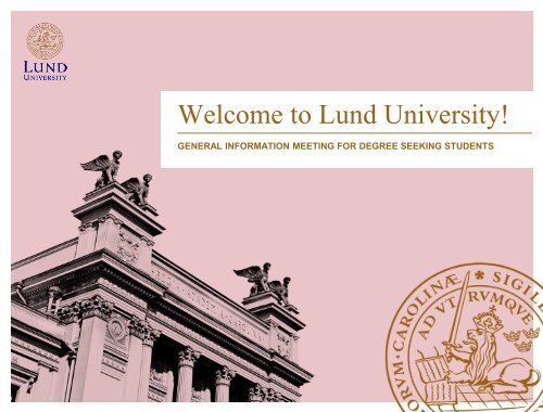 Degree Students, Bachelor's & Master's - Lund University