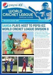 SAMOA PLAYS HOST TO PEPSI ICC WORLD CRICKET LEAGUE ...