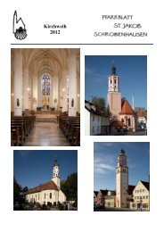 Pfarrblatt Kirchweih 2012 - Pfarrei St. Jakob
