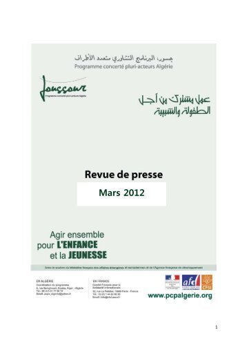 Mars 2012 - PCPA Algérie