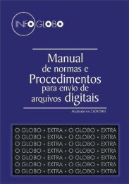 Manual de normas e procedimentos para envio de -  Infoglobo